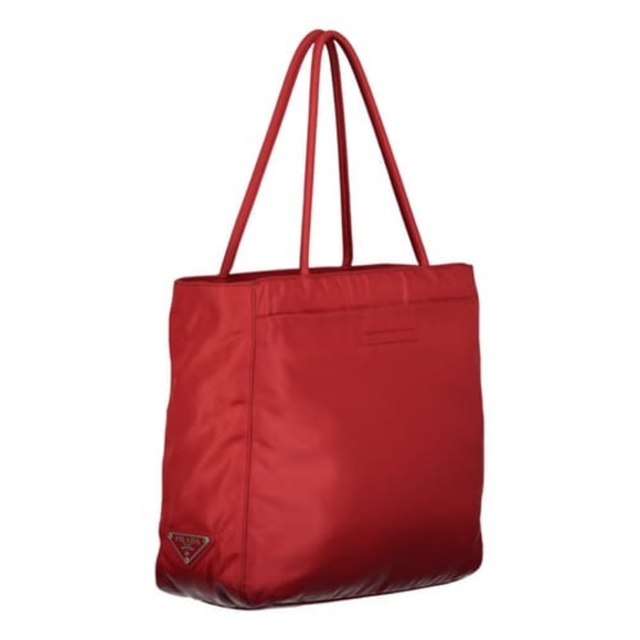 Handbags - Preloved Authentic Prada Tessuto Tote Bag Small Handbag Nylon Red Vintage